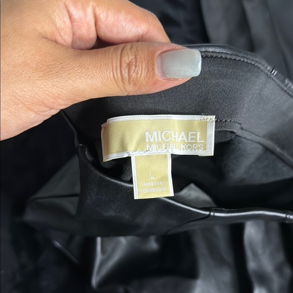 Michael Kors Black and Gold Straight Leg Pants - Picture 3 of 4